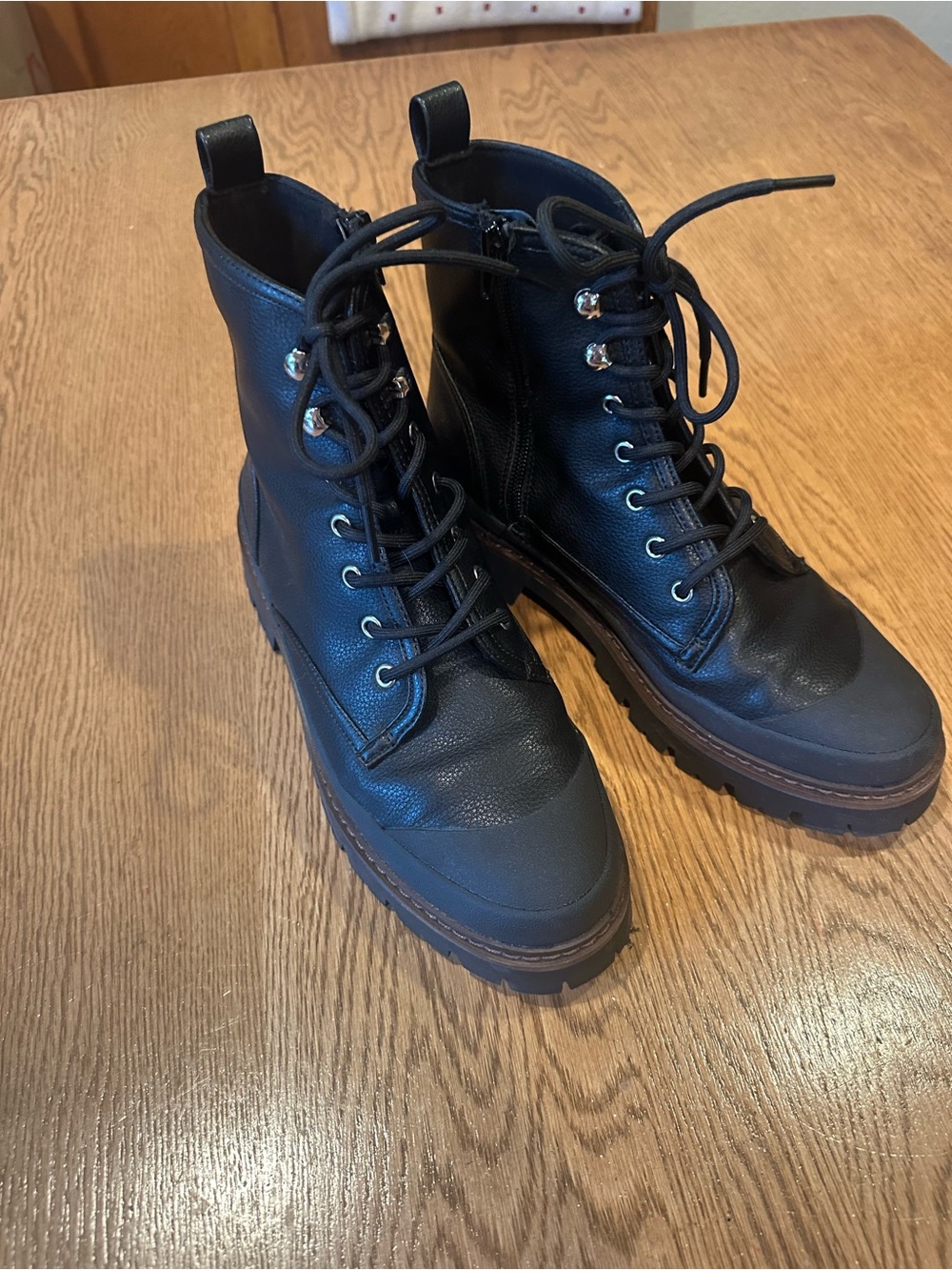 Giani Bernini Women's Black Lace-Up Combat Boots